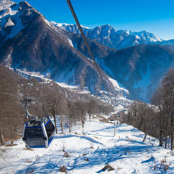 Explore Azerbaijan in winter | cable car to the mountain Tufandag.Gabala.Azerbaijan